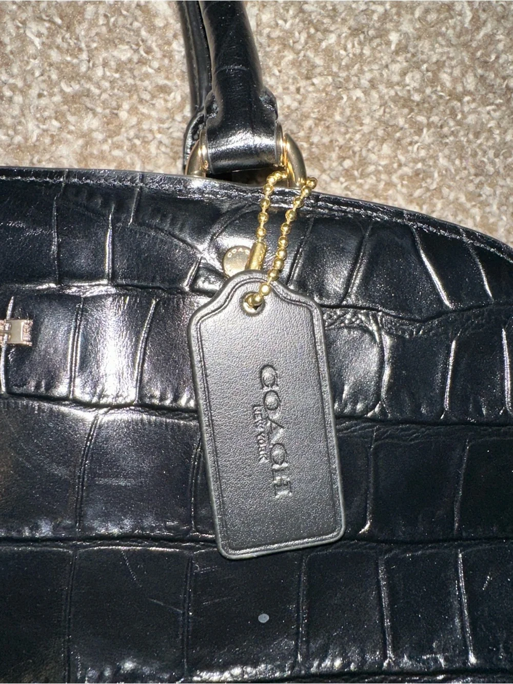 COACH Croc Lillie Carryall